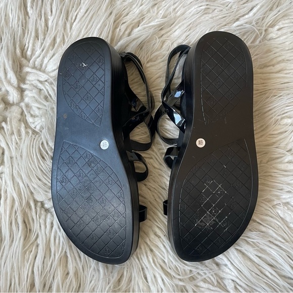 Donald Pliner Fritz Black Patent Leather Gladiator Platform Sandals EUC Size 6.5 - Picture 8 of 10